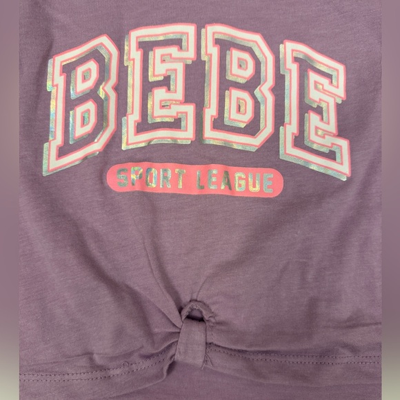 Bebe Sport Baby 2pc Soft Purple top & short Cute Set Size 24M lightweight NWT - Picture 3 of 8